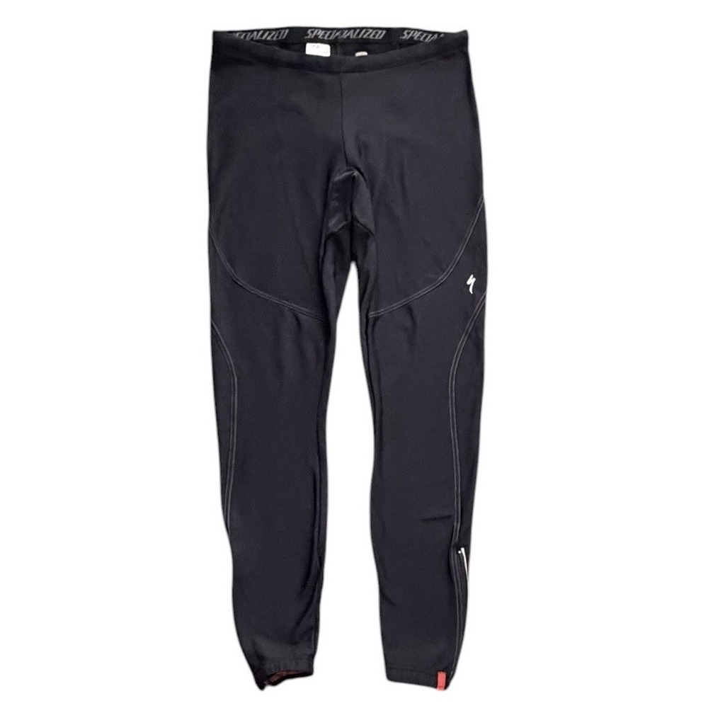 Specialized Cycling Pants Womens XL Black Padded Thermal Tights Bike Zipper